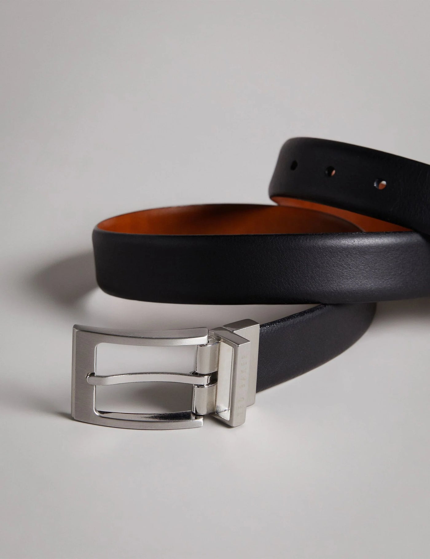 Ted Baker Karmer Reversible Polished Leather Belt | Black/Tan