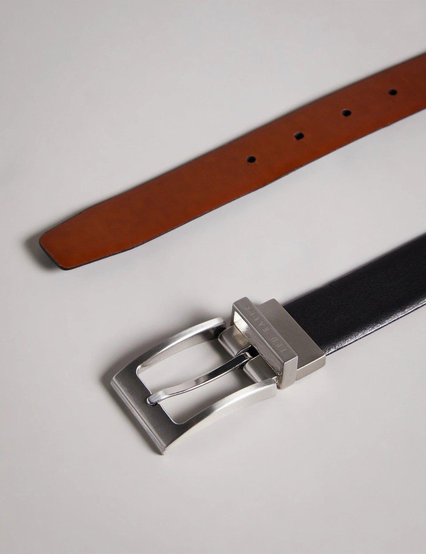 Ted Baker Karmer Reversible Polished Leather Belt | Black/Tan