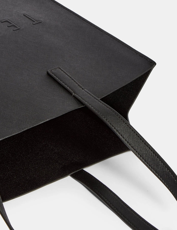 Ted Baker Soocon Crosshatch Faux Leather Large Icon Bag | Black