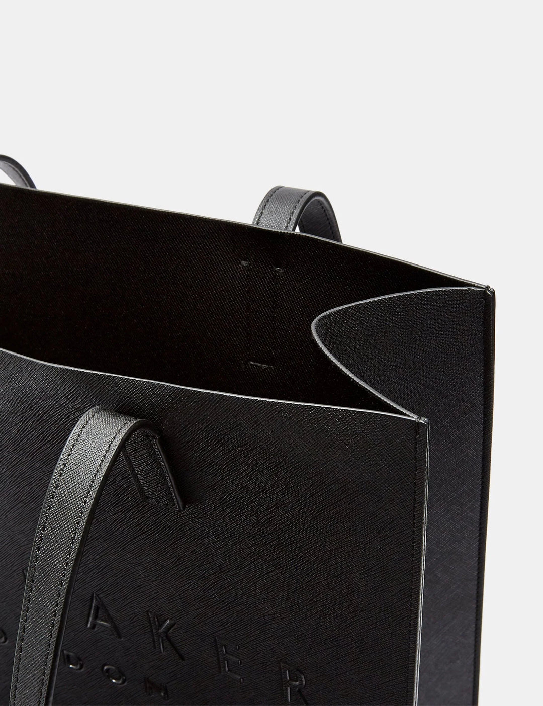 Ted Baker Soocon Crosshatch Faux Leather Icon Tote Bag | Black