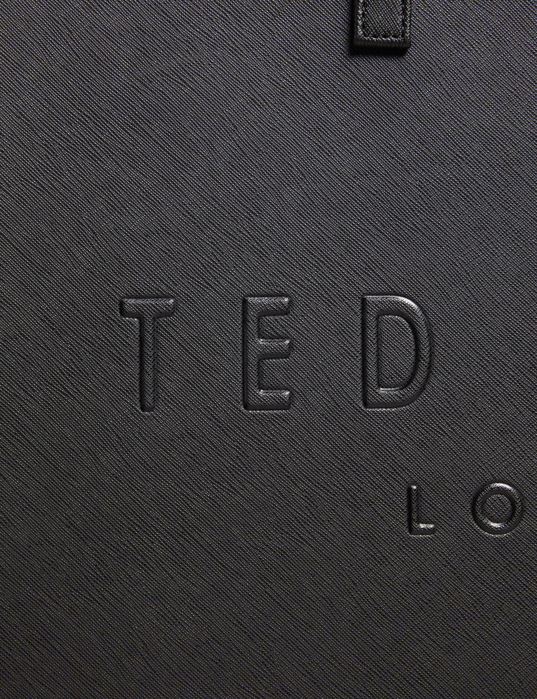 Ted Baker Sukicon Wide Textured Faux Leather Icon Tote Bag | Black