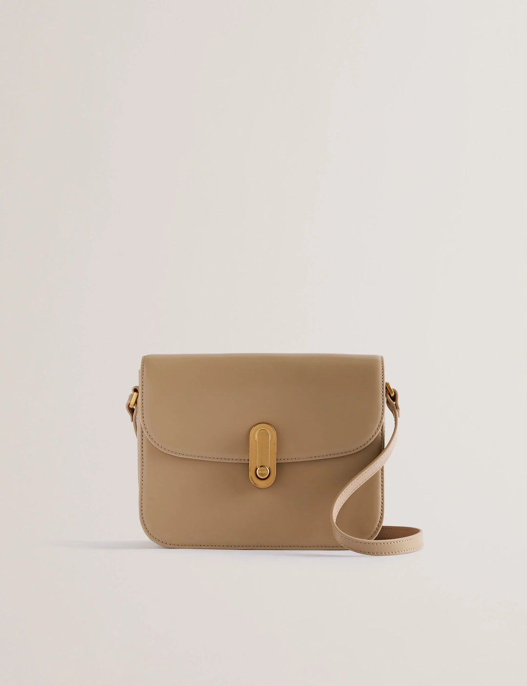 Ted Baker Kkayli Polished Leather Satchel Bag | Taupe