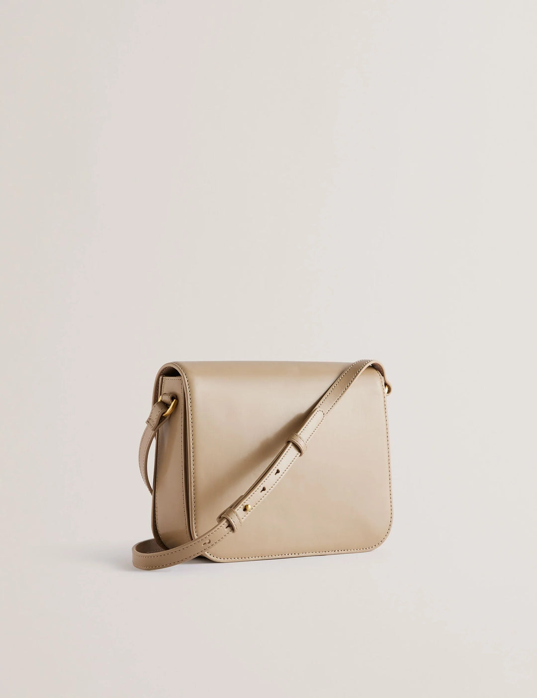 Ted Baker Kkayli Polished Leather Satchel Bag | Taupe