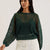 Ted Baker Nellay Sheer Textured Stripe Barrel Sleeve Jumper | Dark Green