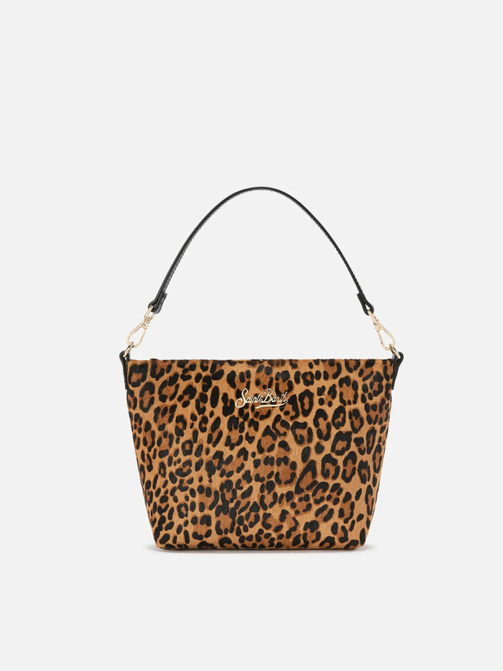 MC2 Saint Barth Leo Brushed Leather Bag | Leopard