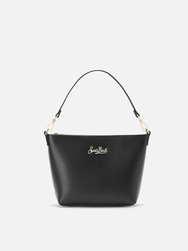 MC2 Saint Barth Aline Leather Shoulder Bag | Black