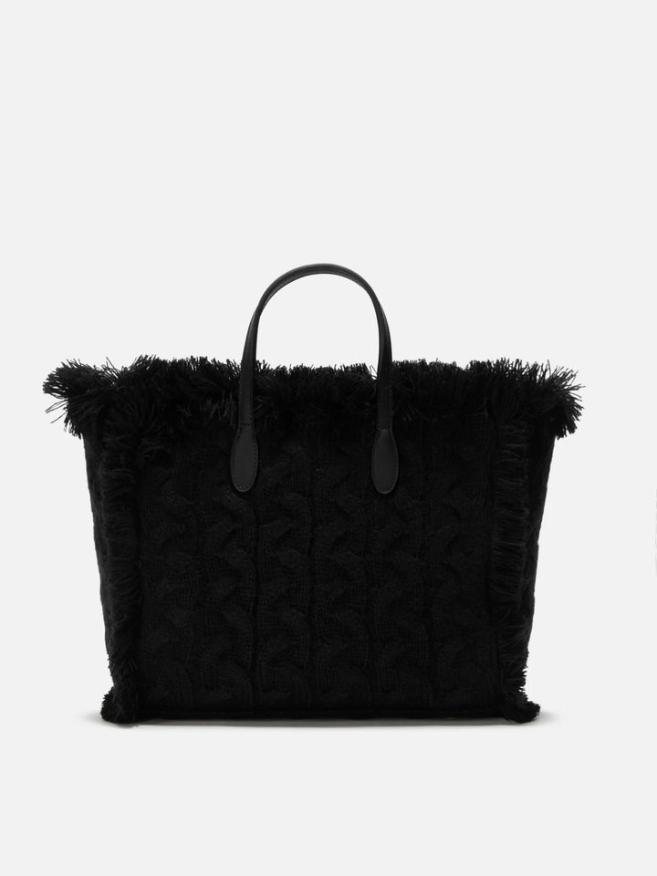 MC2 Saint Barth Colette Wool Braid Strass Bag | Black