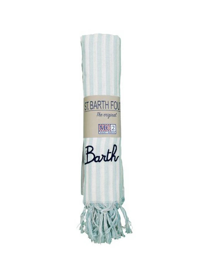 MC2 Saint Barth Towel Foutasponge | Light Blue/White