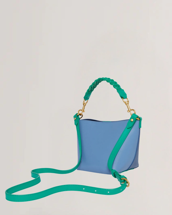 Ted Baker Wynola Woven Handle Colourblock Small Bag | Blue