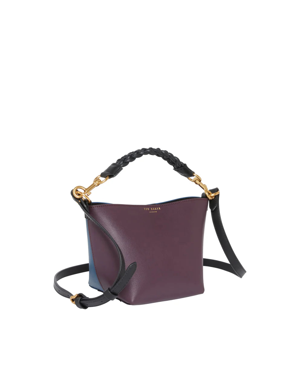 Ted Baker Wynola Woven Handle Colourblock Small Bag | Wine