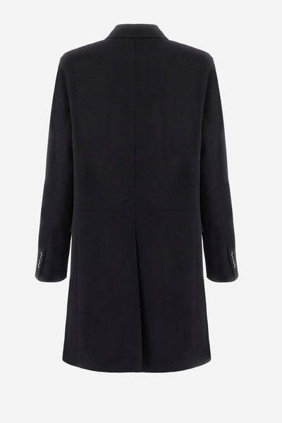 La Martina Double Breasted Wool and Cashmere Coat | Navy