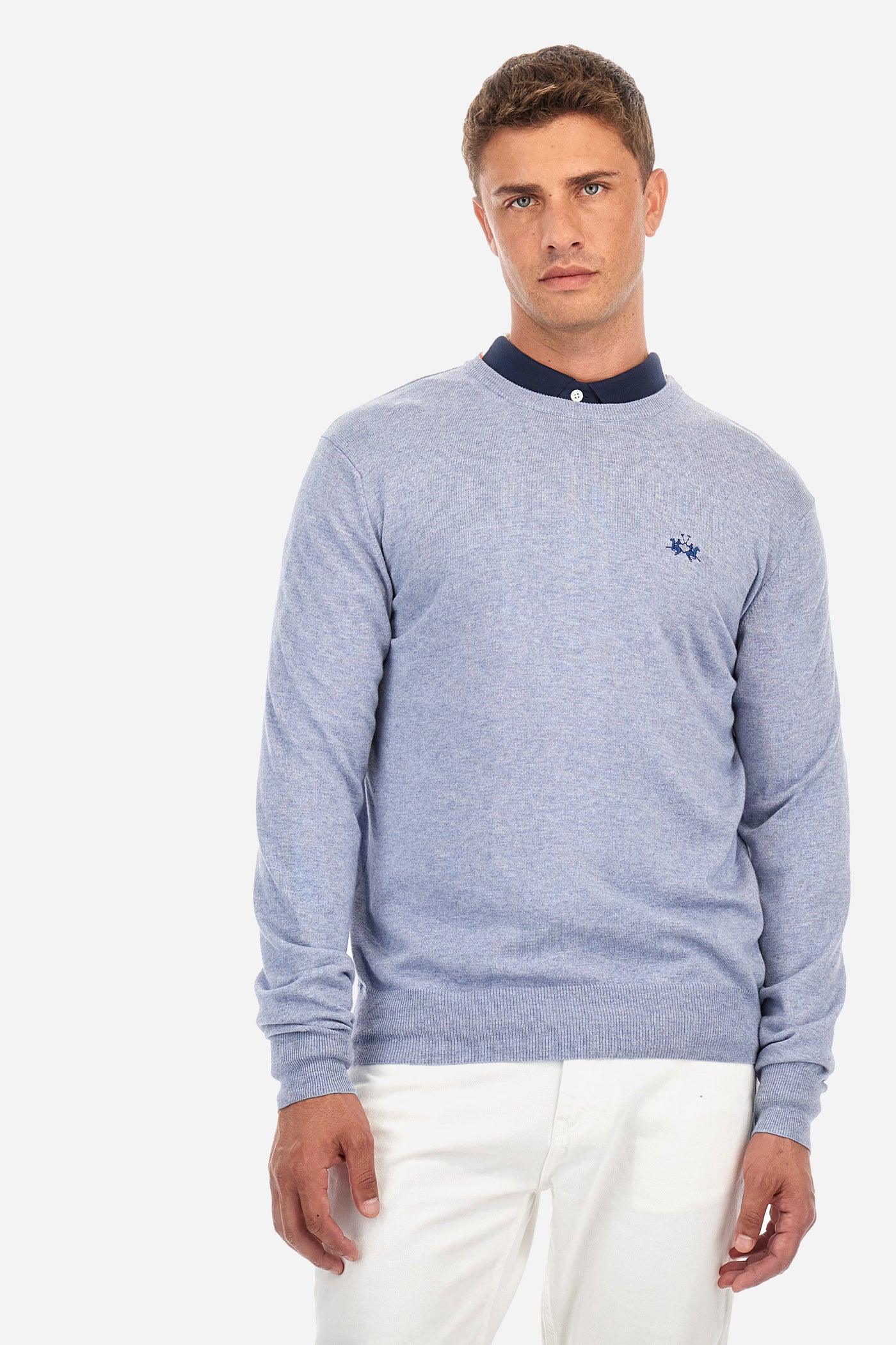 La Martina Pullover with Logo | Light Blue