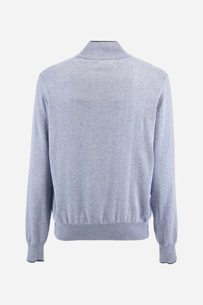 La Martina Knitwear with Half Zip | Light Blue