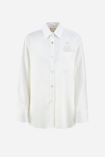 La Martina Regular Fit Guards Shirt in Viscose | White