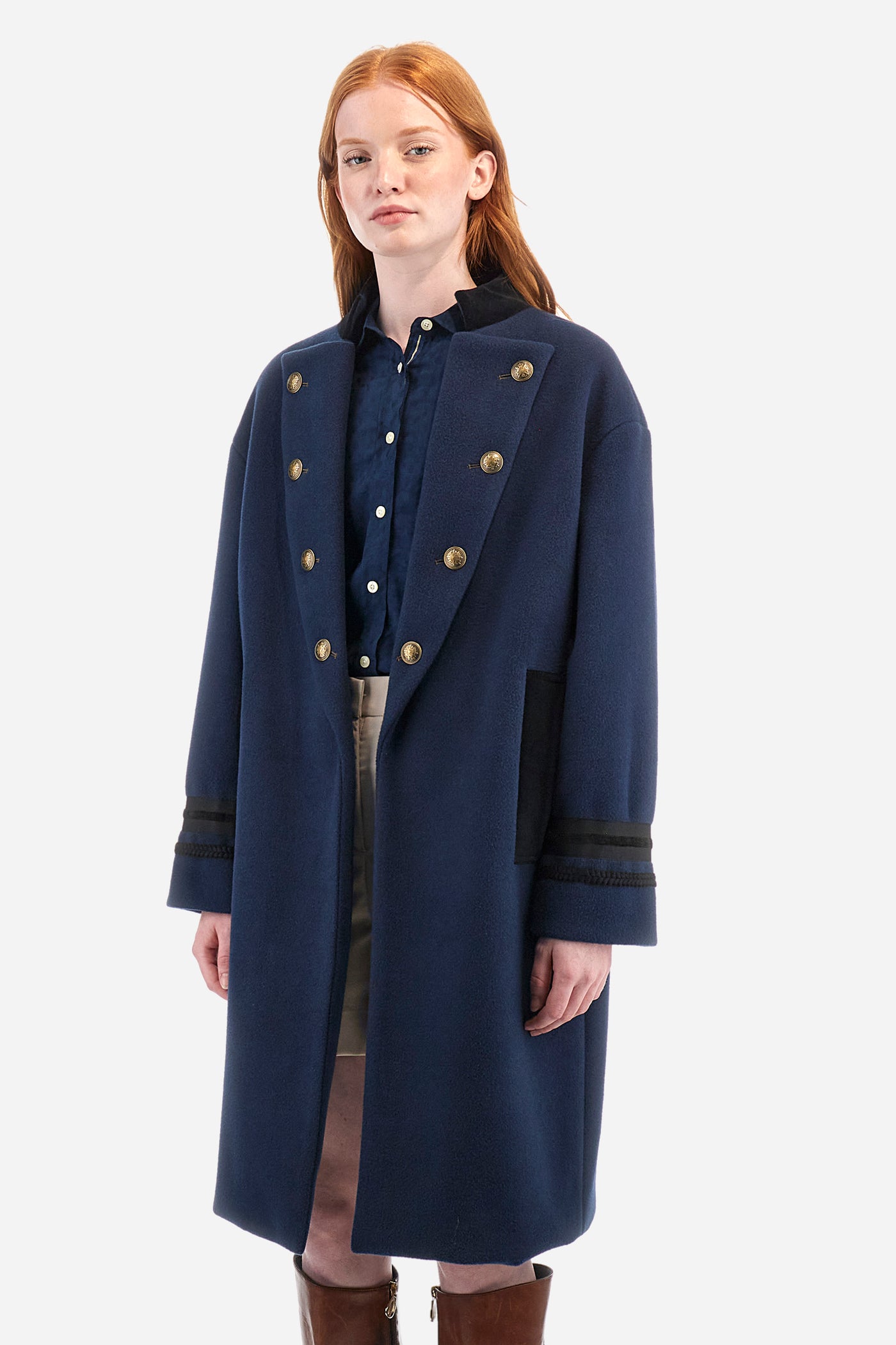 La Martina Regular Fit Guards Coat in Synthetic Fabric | Navy