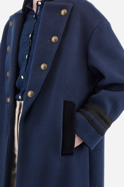 La Martina Regular Fit Guards Coat in Synthetic Fabric | Navy