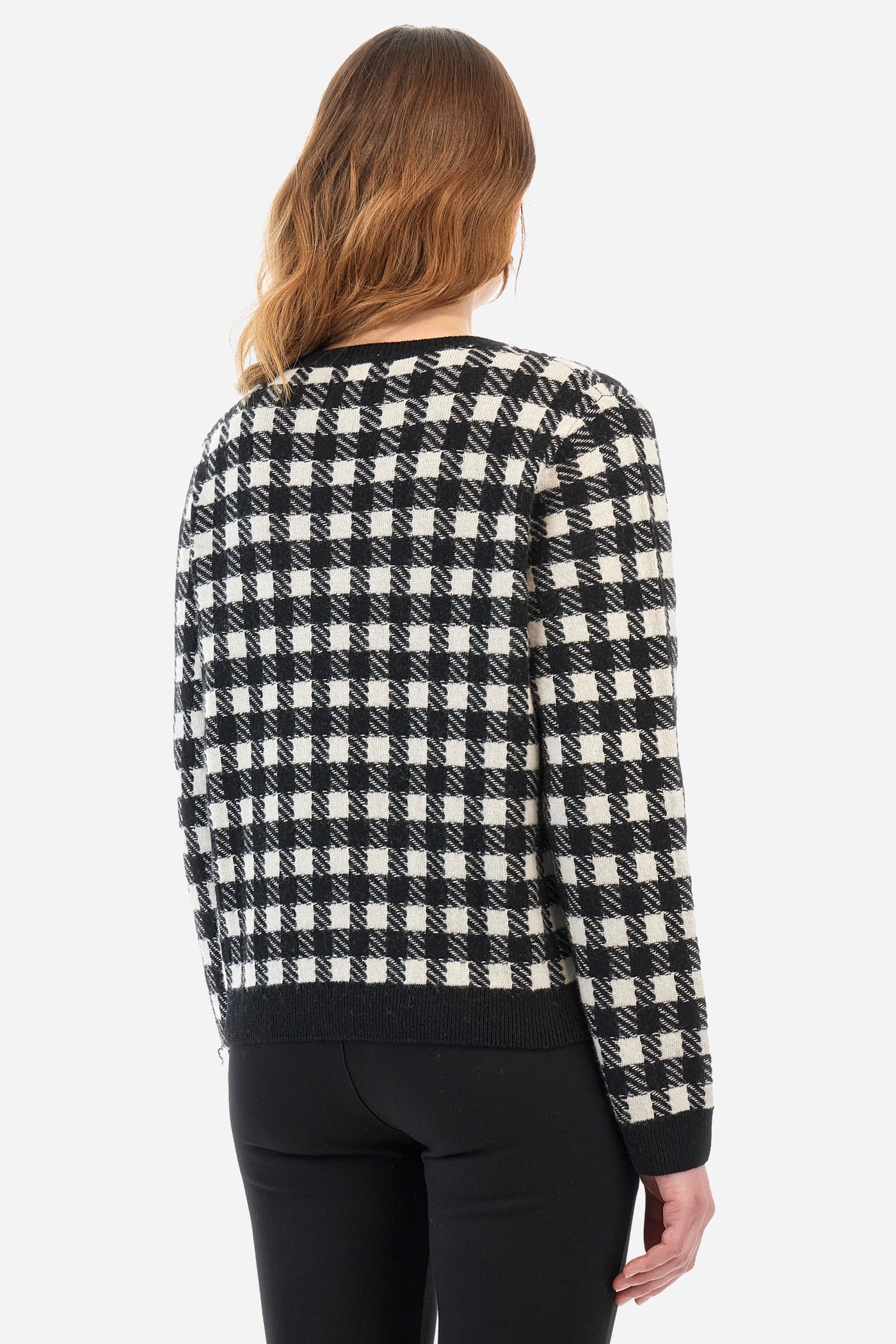 La Martina Women's Checked Knitwear | Black/White