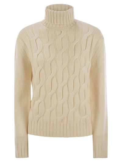 MC2 Woman Giverny High Neck Sweater | Ecru