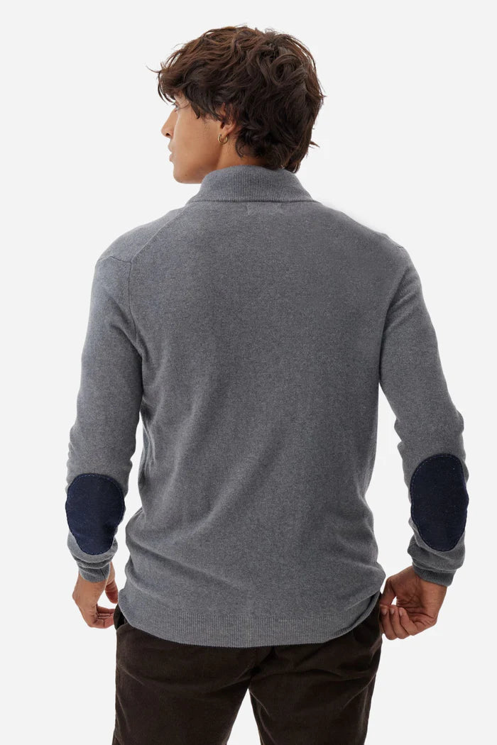 La Martina Men’s Wool Zip Sweater | Medium Grey
