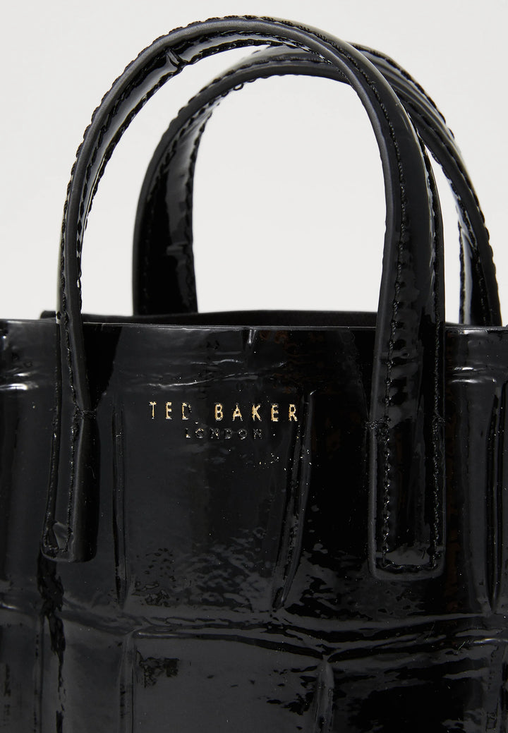 Ted Baker Viienna Croc Effect Mini Icon Bag | Black