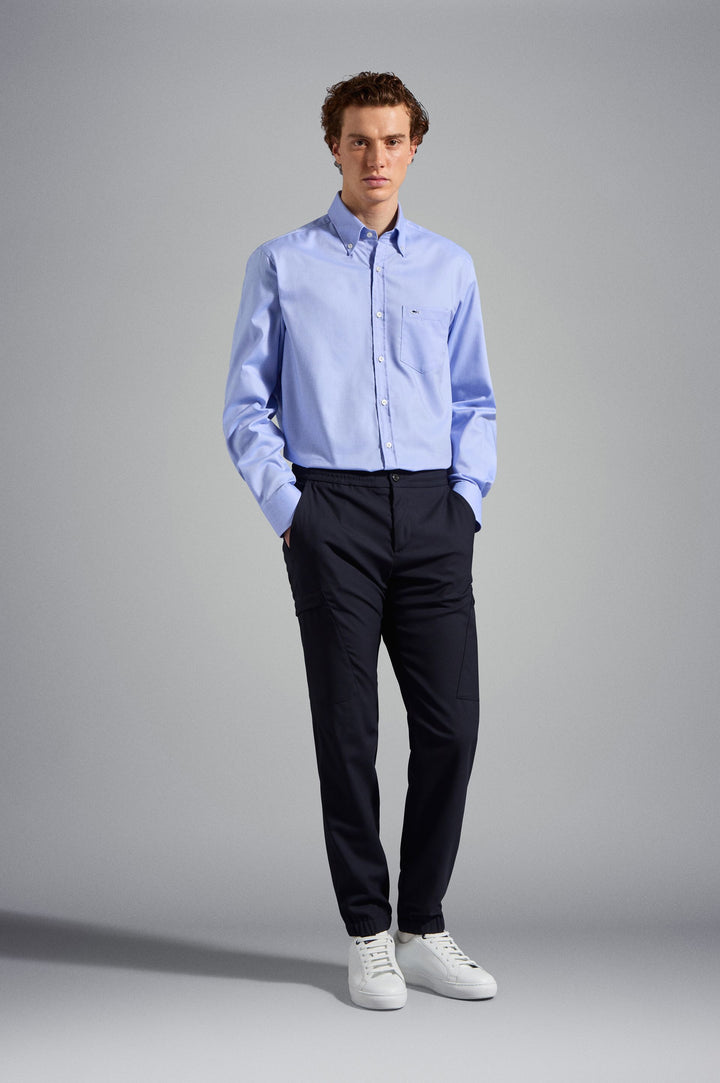 Paul & Shark Cotton Oxford Shirt | Sky Blue