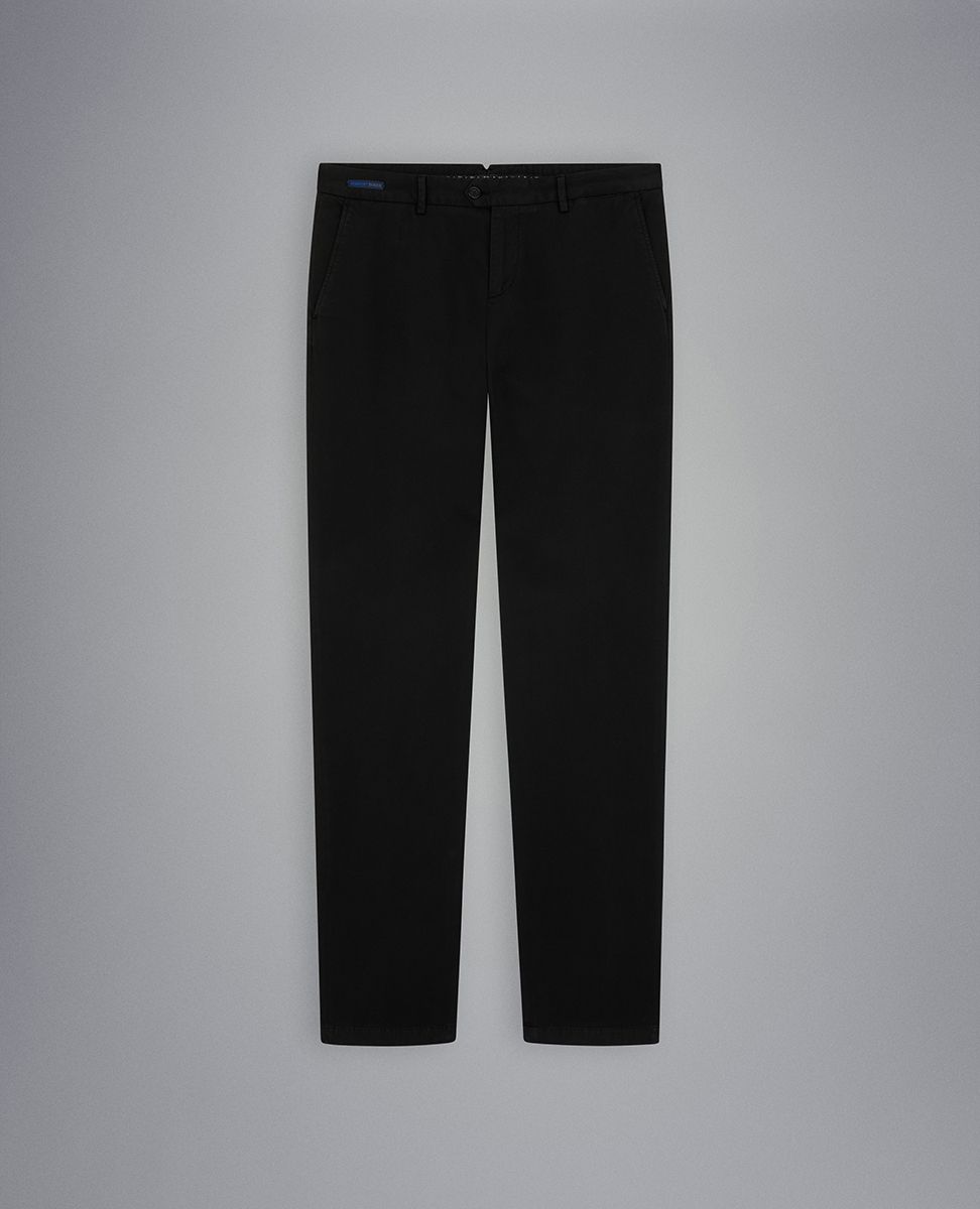 Paul & Shark Stretch Organic Cotton Soft Touch Trousers | Black