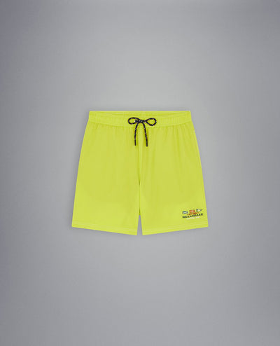 Paul & Shark Swim Shorts with Nautical Embroidery | Lime