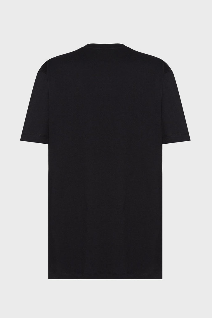 Karl Lagerfeld Regular Mixed Material T-shirt | Black
