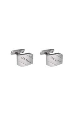 Ted Baker Criis Brushed Metal Cufflinks | Silver