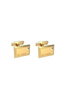Ted Baker Kristol Brushed Metal Cufflinks | Gold