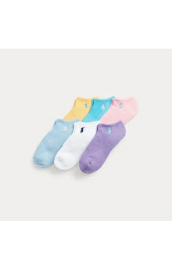 Ralph Lauren 6 Pack Ankle Socks | Multicolor