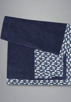 Paul & Shark Cotton Beach Towel with Pockets | Navy