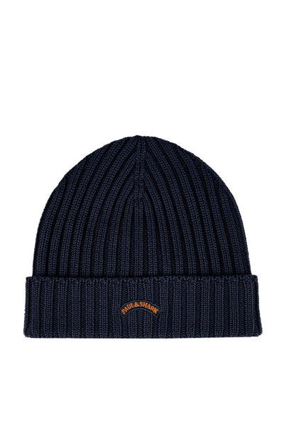 Paul & Shark Moon Badge Soft Cool Touch Beanie | Navy