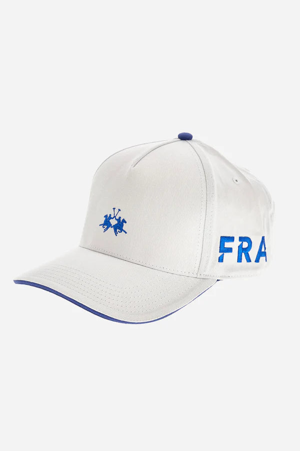 La Martina Baseball Cotton Cap France - Yao | White