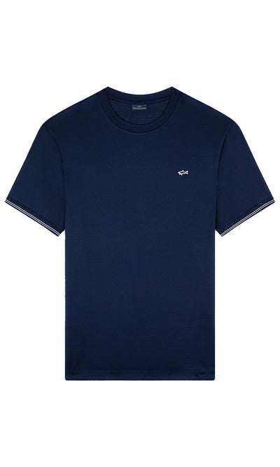 Paul & Shark Double Mercerised Jersey Cotton T-shirt | Navy