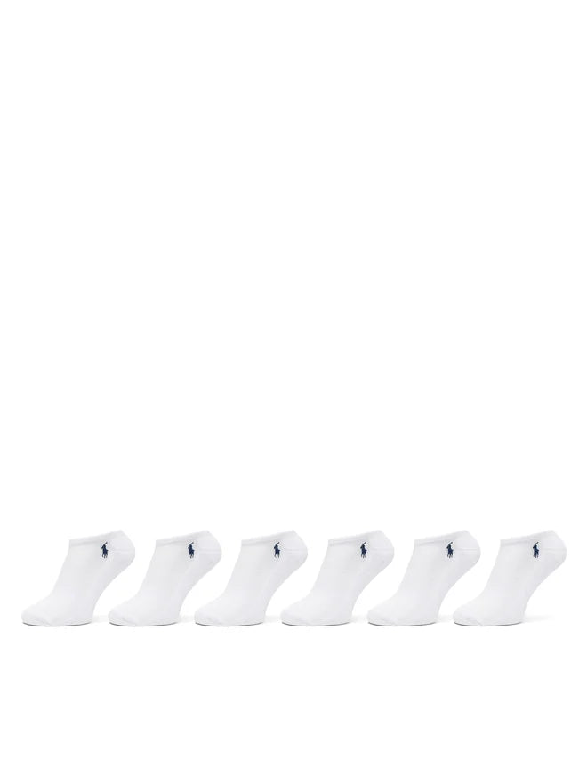 Ralph Lauren Low Cut 6 Pack Socks | White