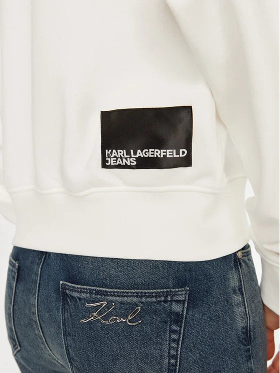 Karl Lagerfeld Regular Essential Logo Sweater | White