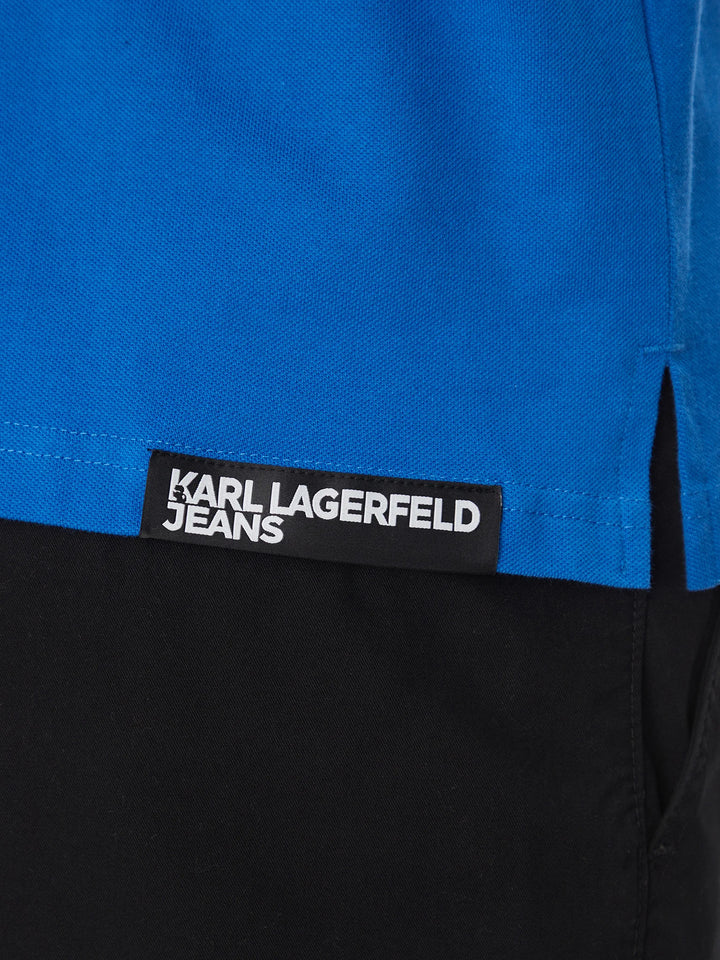 Karl Lagerfeld Logo Men's Polo | Azure Blue