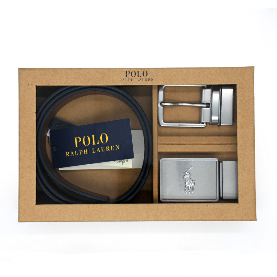 Ralph Lauren Reversible Leather Belt Gift Set | Black/Brown