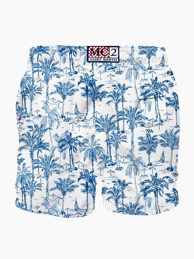 MC2 Saint Barth Mid Length Swim-shorts | White/Navy