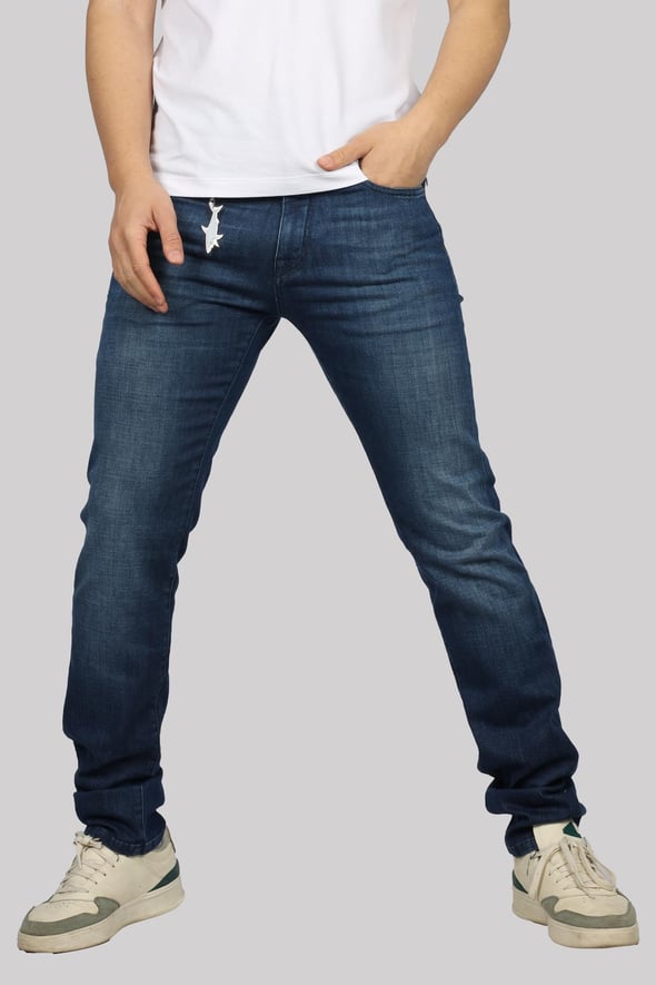 Paul & Shark Black Rivet Organic Stretch Jeans | Dark Navy