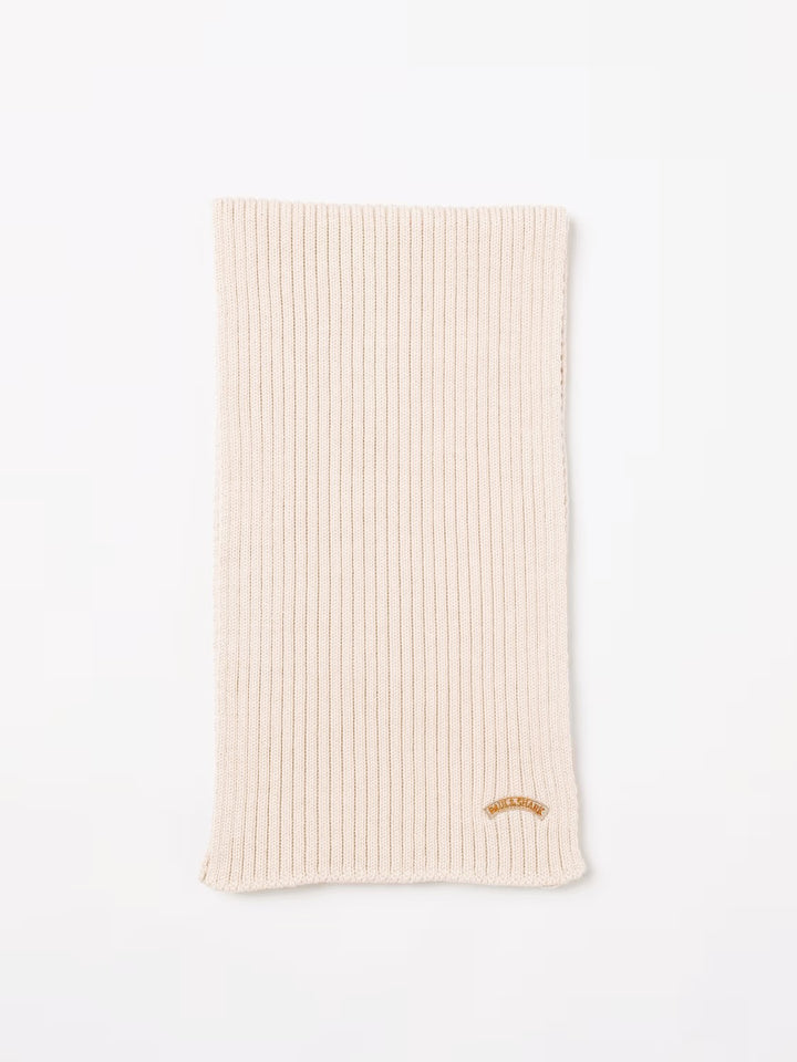 Paul & Shark Moon Badge Soft Cool Touch Wool Scarf | Ecru