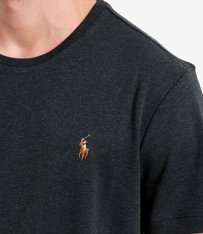 Ralph Lauren Custom Slim Fit Soft Cotton T-Shirt | Black Marl