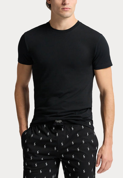 Ralph Lauren Slim Crewneck 3-Pack | Black