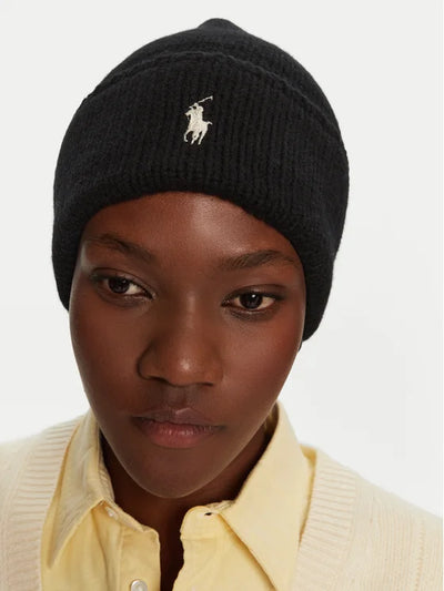 Ralph Lauren Wool Beanie | Black Dust