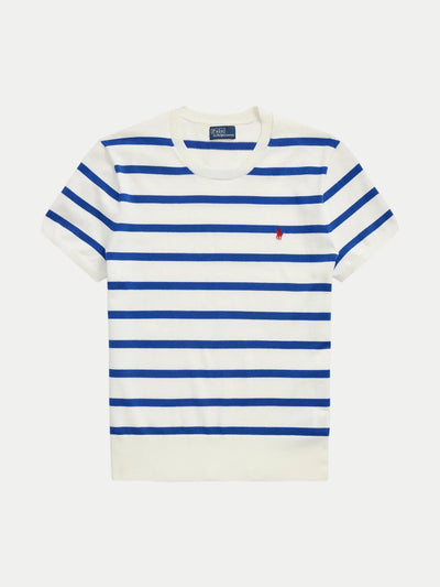 Ralph Lauren Stripe Short Sleeve Pullover | Blue/White