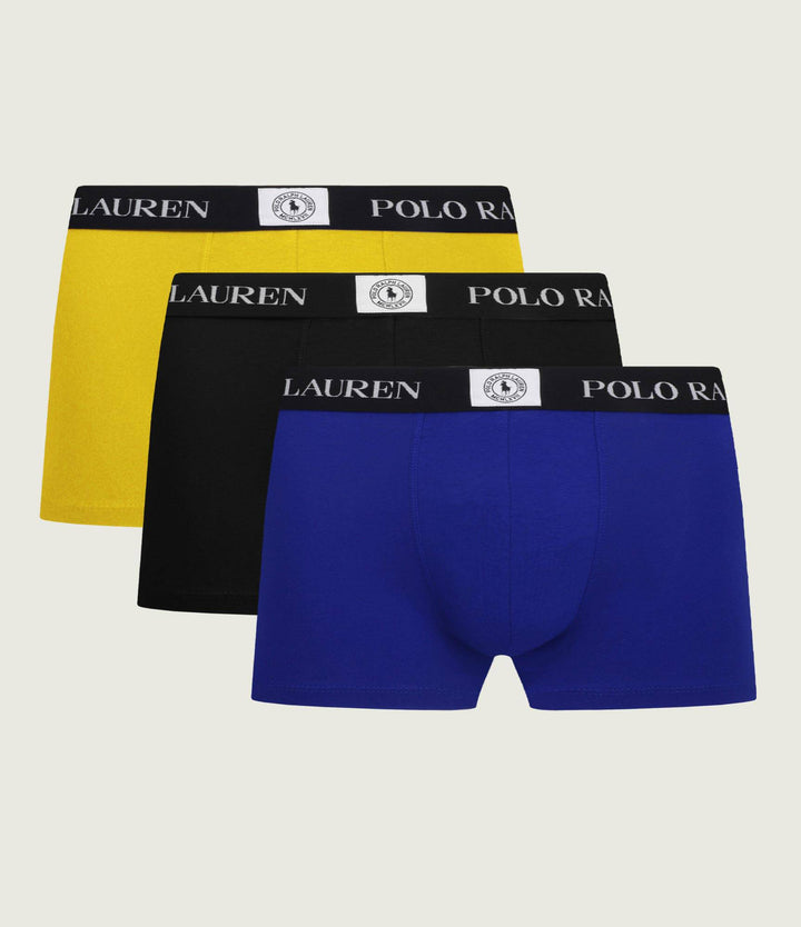 Ralph Lauren Stretch Cotton Trunk 3-Pack | Royal/Black/Yellow