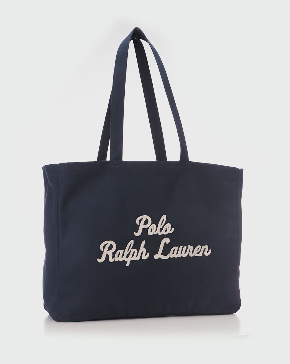 Ralph Lauren Embroidered Canvas Tote | Newport Navy