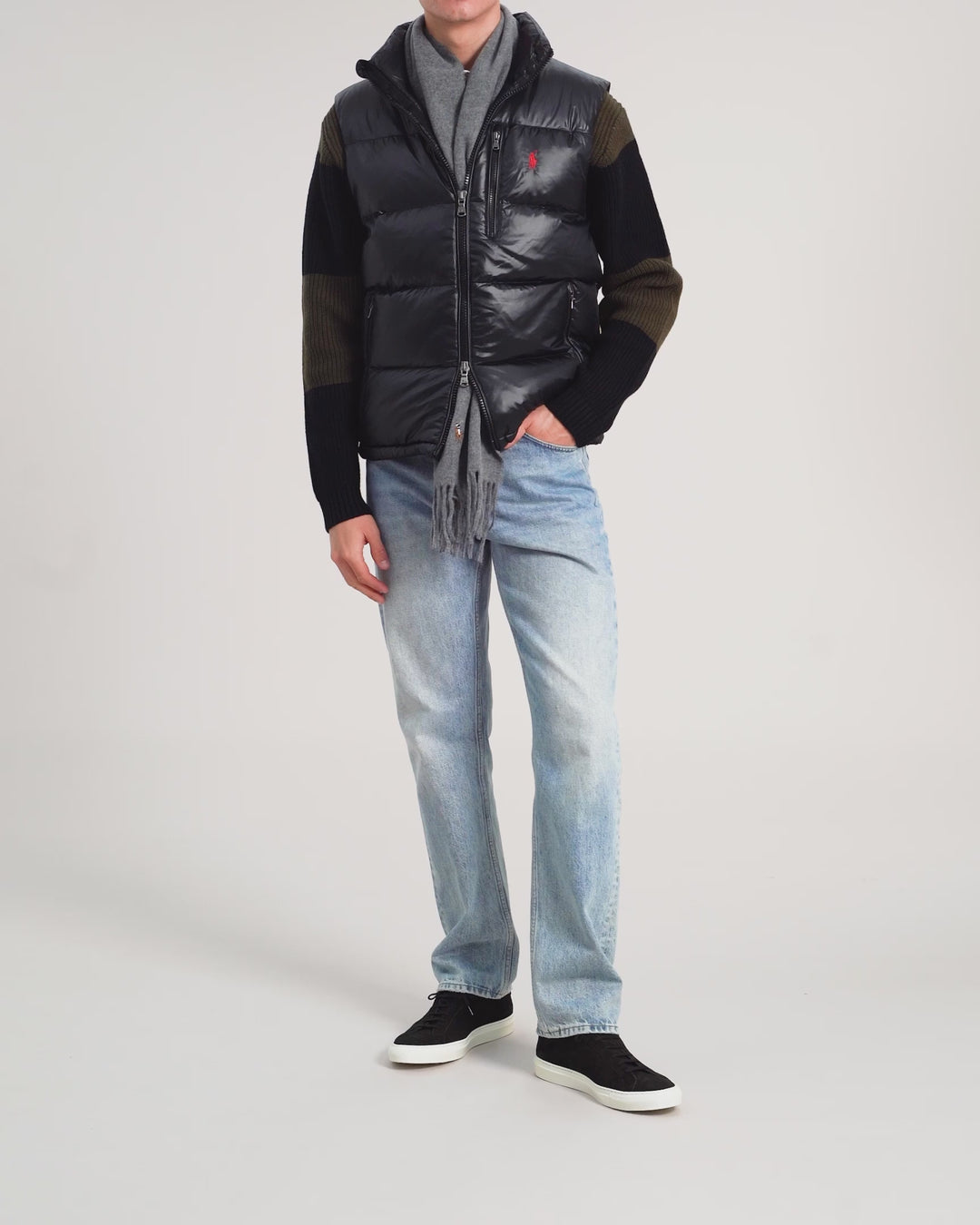 Ralph Lauren Men's Down Gilet | Black Glossy