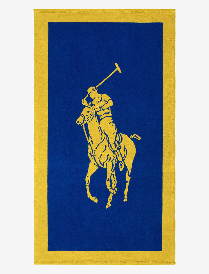 Ralph Lauren Polo Jacquard Beach Towel | Yellow/Navy